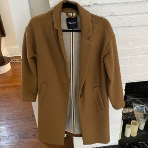 Madewell camel wool coat, size xxs